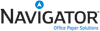 Navigator logo - black on white background
